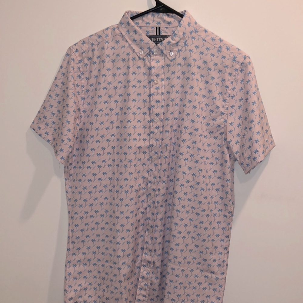 Heritage printed micro stretch short sleeve shirt